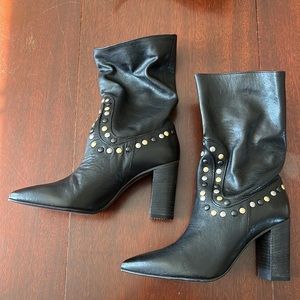 NEW with tags and box Free People Dakota Studded Black Boot Size 38